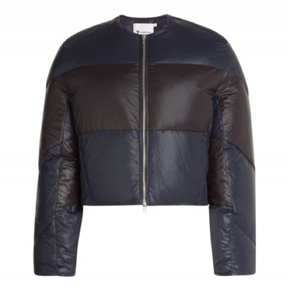 Women's Black And Navy Puffer Jacket